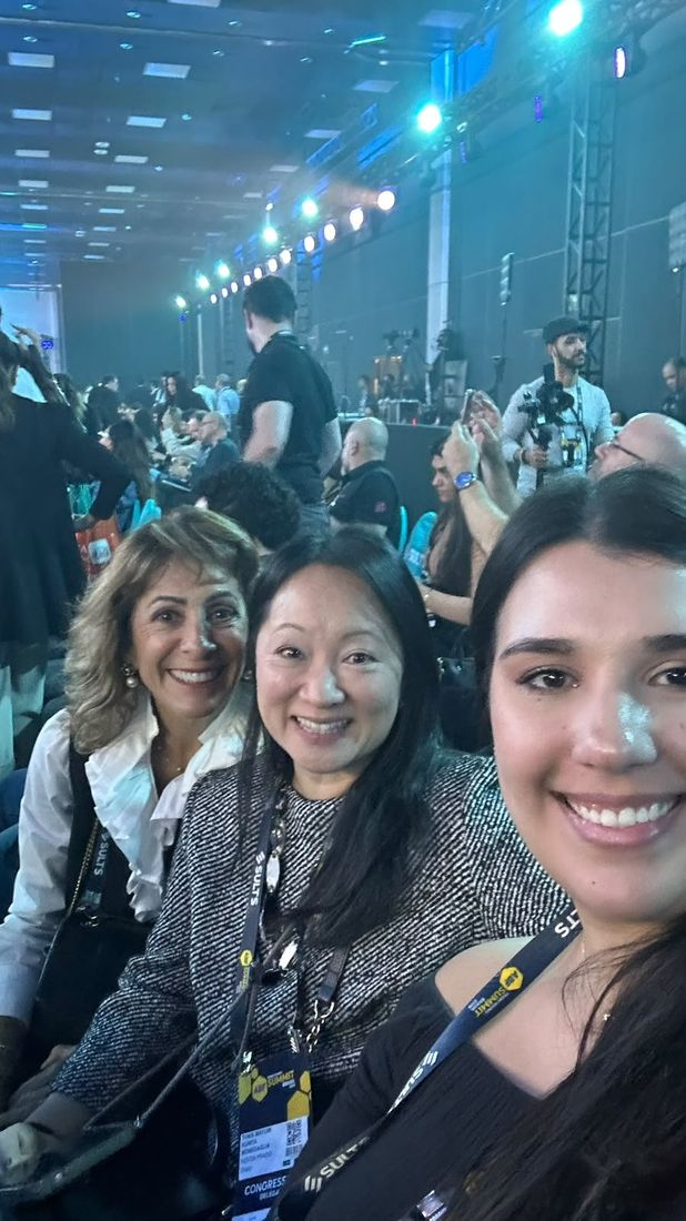 As sócias em evento do setor